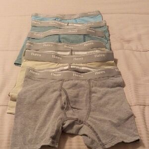 Hanes Gray and Blue Boxer Briefs Comfortable Underwear